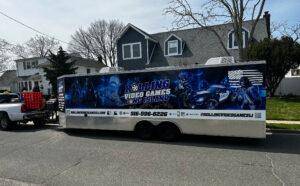 kids birthday parties, video game party, birthday party ideas, game truck